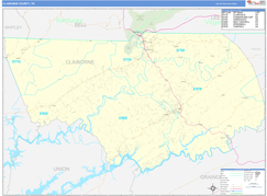 Claiborne County, TN Digital Map Basic Style
