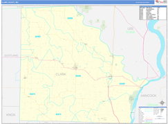 Clark County, MO Digital Map Basic Style