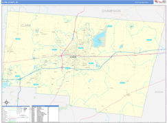 Clark County, OH Digital Map Basic Style