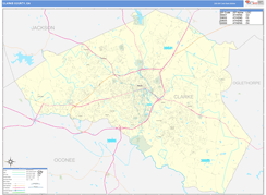 Clarke County, GA Digital Map Basic Style