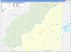 Clay County, AL Digital Map Basic Style