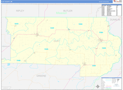 Clay County, AR Digital Map Basic Style