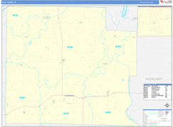 Clay County, IL Digital Map Basic Style
