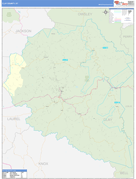 Clay County, KY Digital Map Basic Style