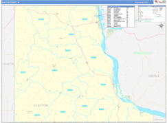 Clayton County, IA Digital Map Basic Style