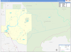 Clearwater County, ID Digital Map Basic Style