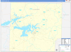 Cleburne County, AR Digital Map Basic Style