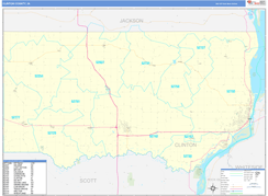 Clinton County, IA Digital Map Basic Style