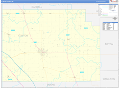 Clinton County, IN Digital Map Basic Style