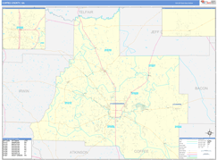 Coffee County, GA Digital Map Basic Style