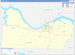 Colbert County, AL Digital Map Basic Style