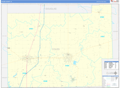 Coles County, IL Digital Map Basic Style