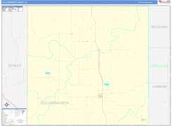 Collingsworth County, TX Digital Map Basic Style