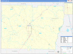 Colquitt County, GA Digital Map Basic Style