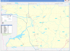 Columbia County, WI Digital Map Basic Style