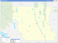 Colusa County, CA Digital Map Basic Style