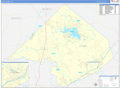Comal County, TX Digital Map Basic Style