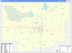 Comanche County, OK Digital Map Basic Style