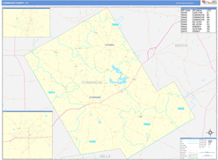 Comanche County, TX Digital Map Basic Style