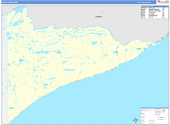 Cook County, MN Digital Map Basic Style