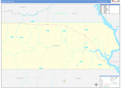 Corson County, SD Digital Map Basic Style