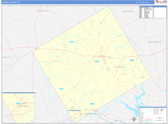 Coryell County, TX Digital Map Basic Style