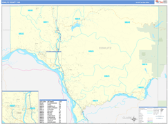 Cowlitz County, WA Digital Map Basic Style