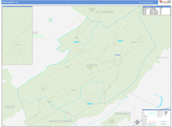 Craig County, VA Digital Map Basic Style