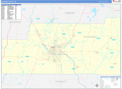 Craighead County, AR Digital Map Basic Style