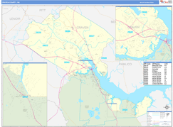 Craven County, NC Digital Map Basic Style