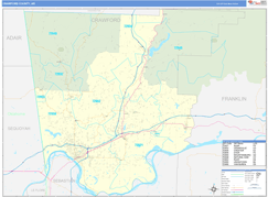 Crawford County, AR Digital Map Basic Style