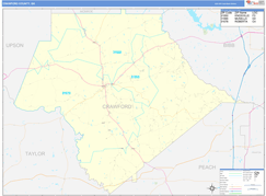 Crawford County, GA Digital Map Basic Style