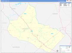 Crockett County, TN Digital Map Basic Style