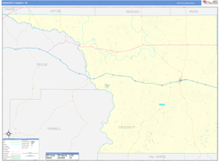 Crockett County, TX Digital Map Basic Style