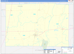 Cross County, AR Digital Map Basic Style