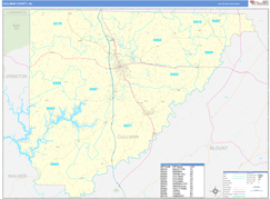 Cullman County, AL Digital Map Basic Style