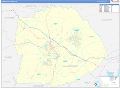 Cumberland County, TN Digital Map Basic Style