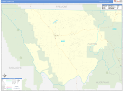 Custer County, CO Digital Map Basic Style