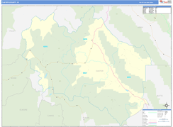 Custer County, ID Digital Map Basic Style