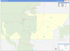Custer County, SD Digital Map Basic Style