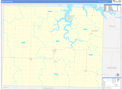 Dade County, MO Digital Map Basic Style