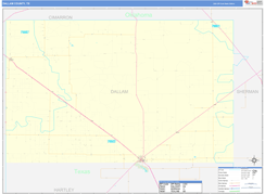 Dallam County, TX Digital Map Basic Style
