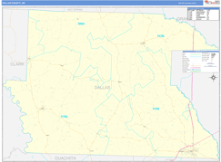 Dallas County, AR Digital Map Basic Style