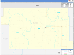 Daniels County, MT Digital Map Basic Style