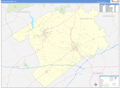 Darlington County, SC Digital Map Basic Style