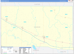 Dawson County, NE Digital Map Basic Style