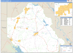 DeSoto Parish (County), LA Digital Map Basic Style