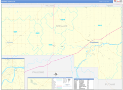 Defiance County, OH Digital Map Basic Style