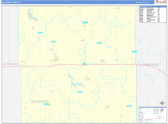 Delaware County, IA Digital Map Basic Style