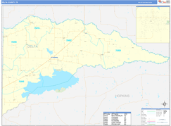 Delta County, TX Digital Map Basic Style